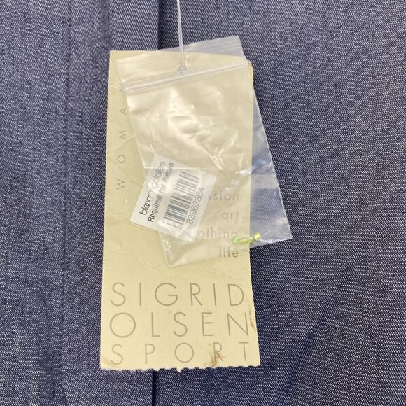 Sigrid Olsen Sport Pants Womens 18W Cropped Capri Beaded Summer Citrus Indigo - Picture 5 of 12